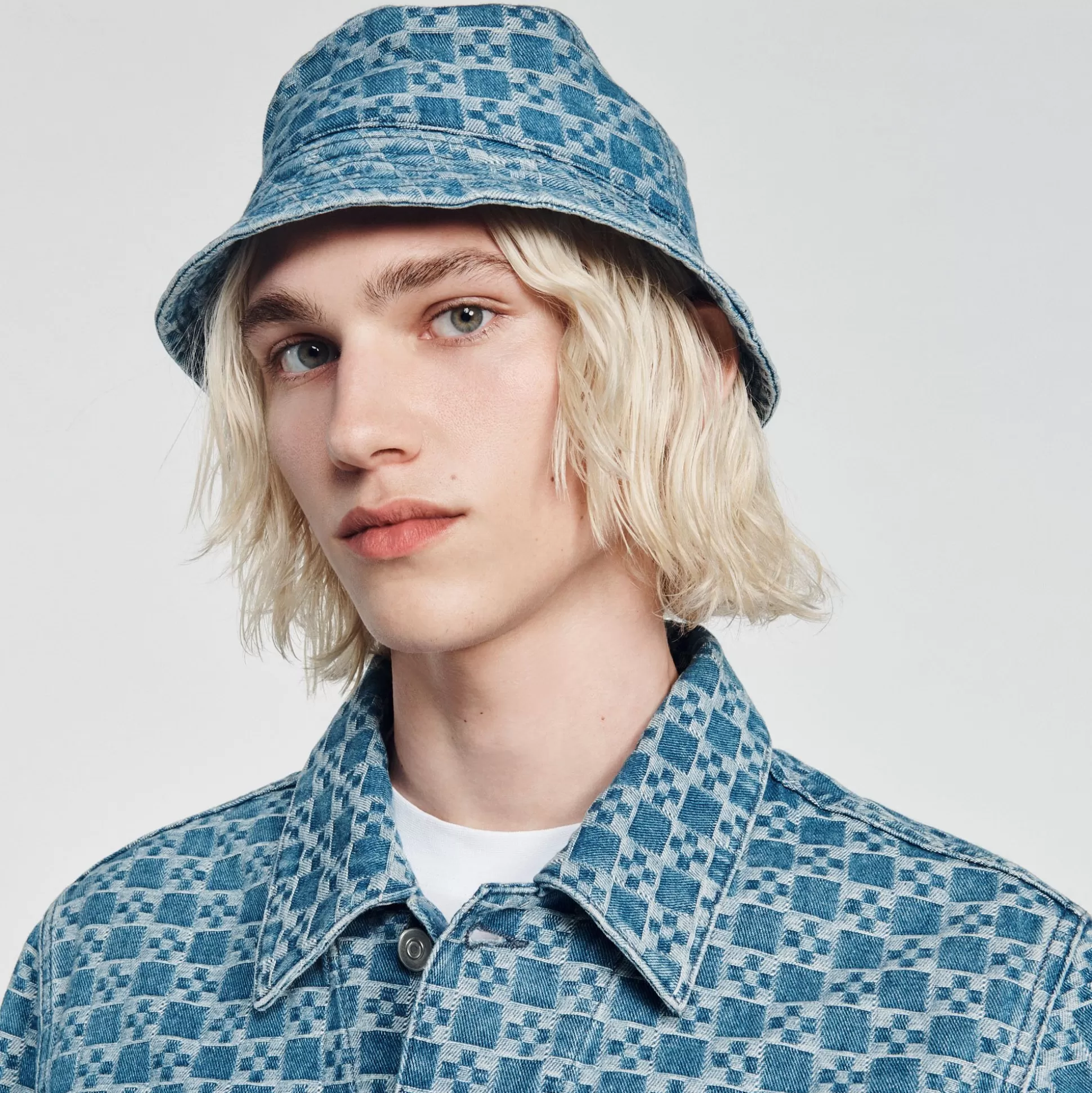 Online Bob En Denim Square Cross Homme Casquettes & Bobs