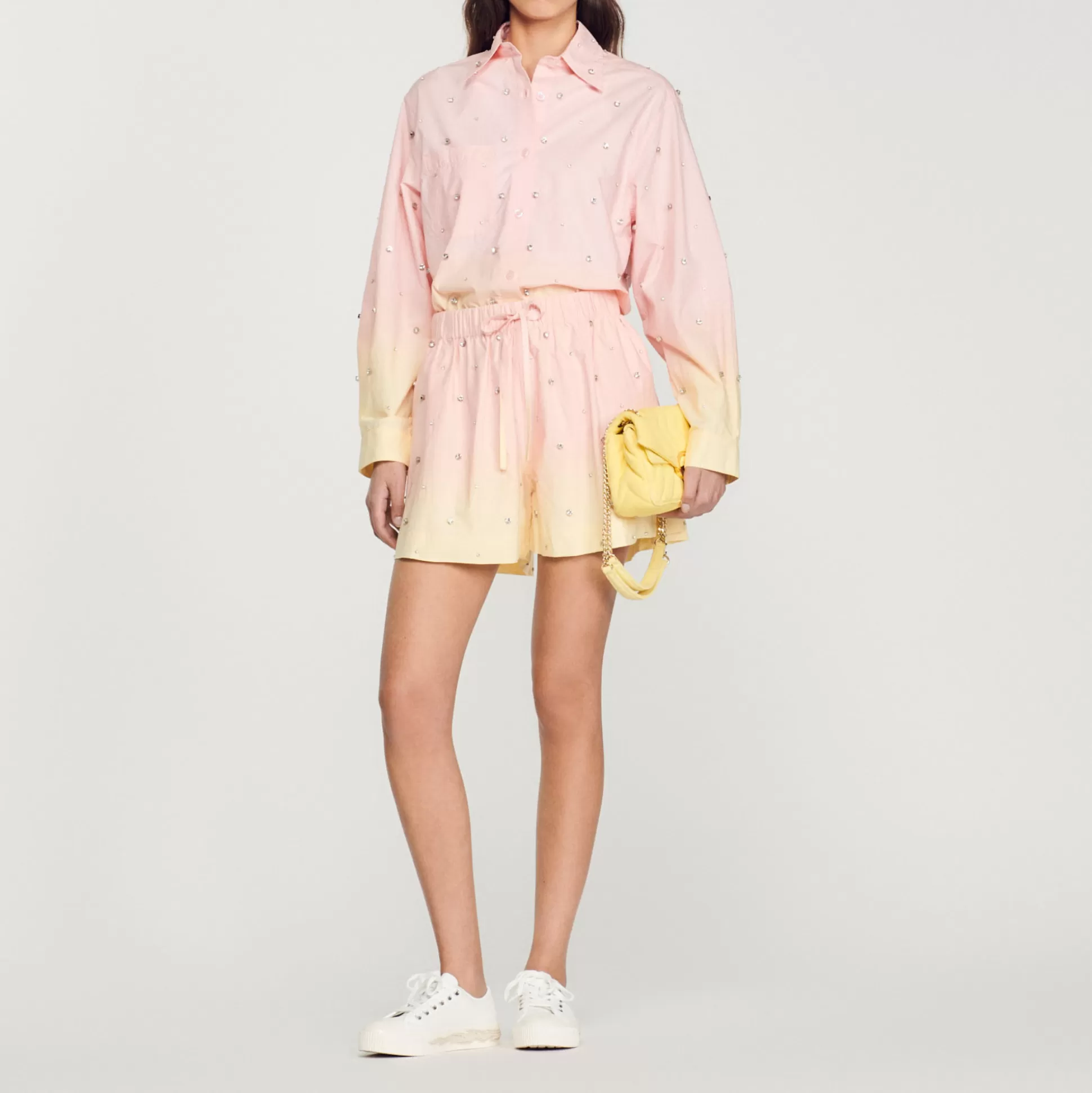 Outlet Chemise Oversize Strassée Femme Tops & Chemises