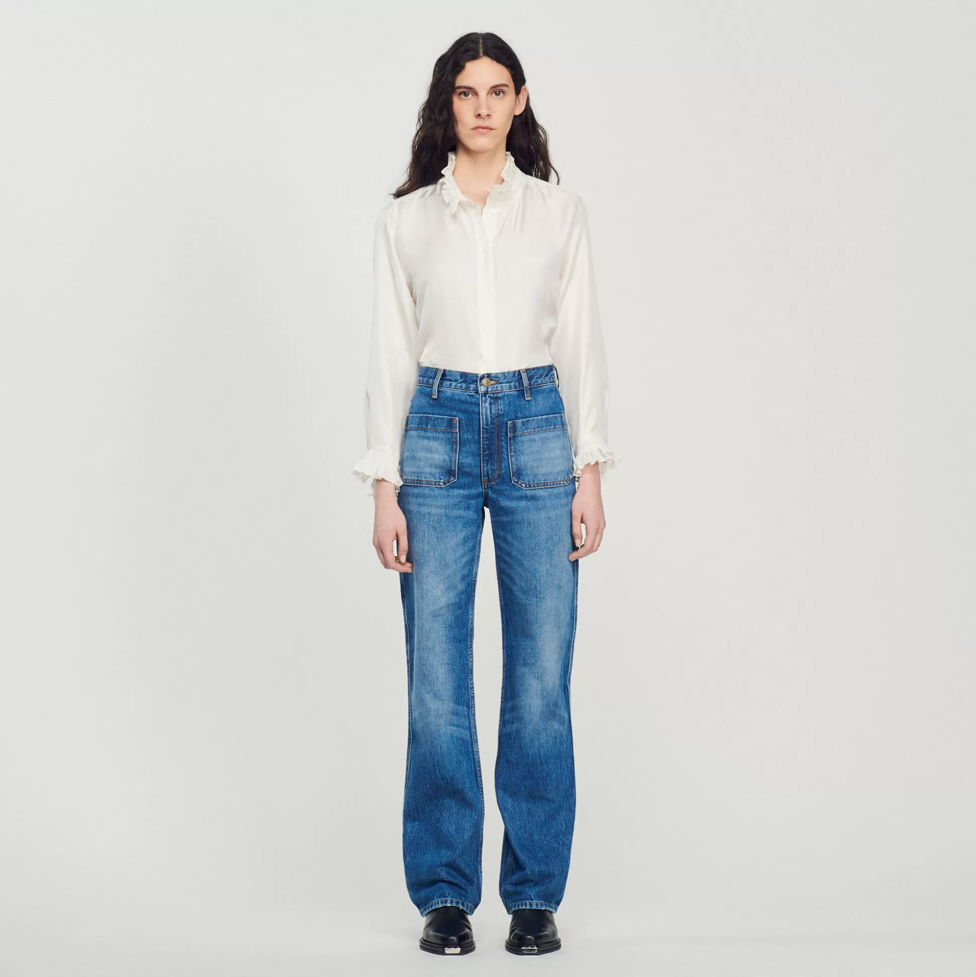 Cheap Jean Flare Délavé Femme Jeans