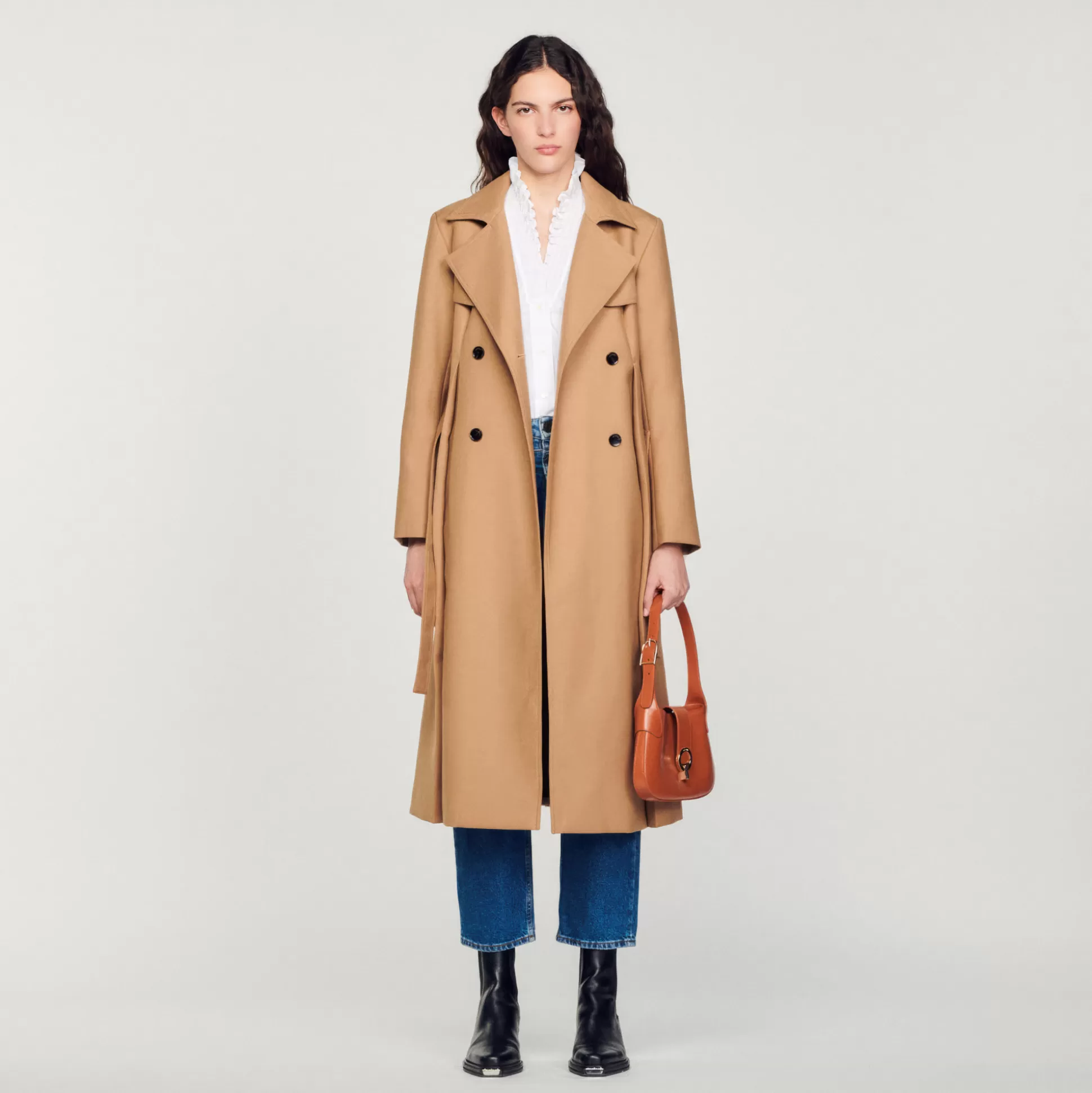 Hot Manteau Long Style Trench Femme Manteaux