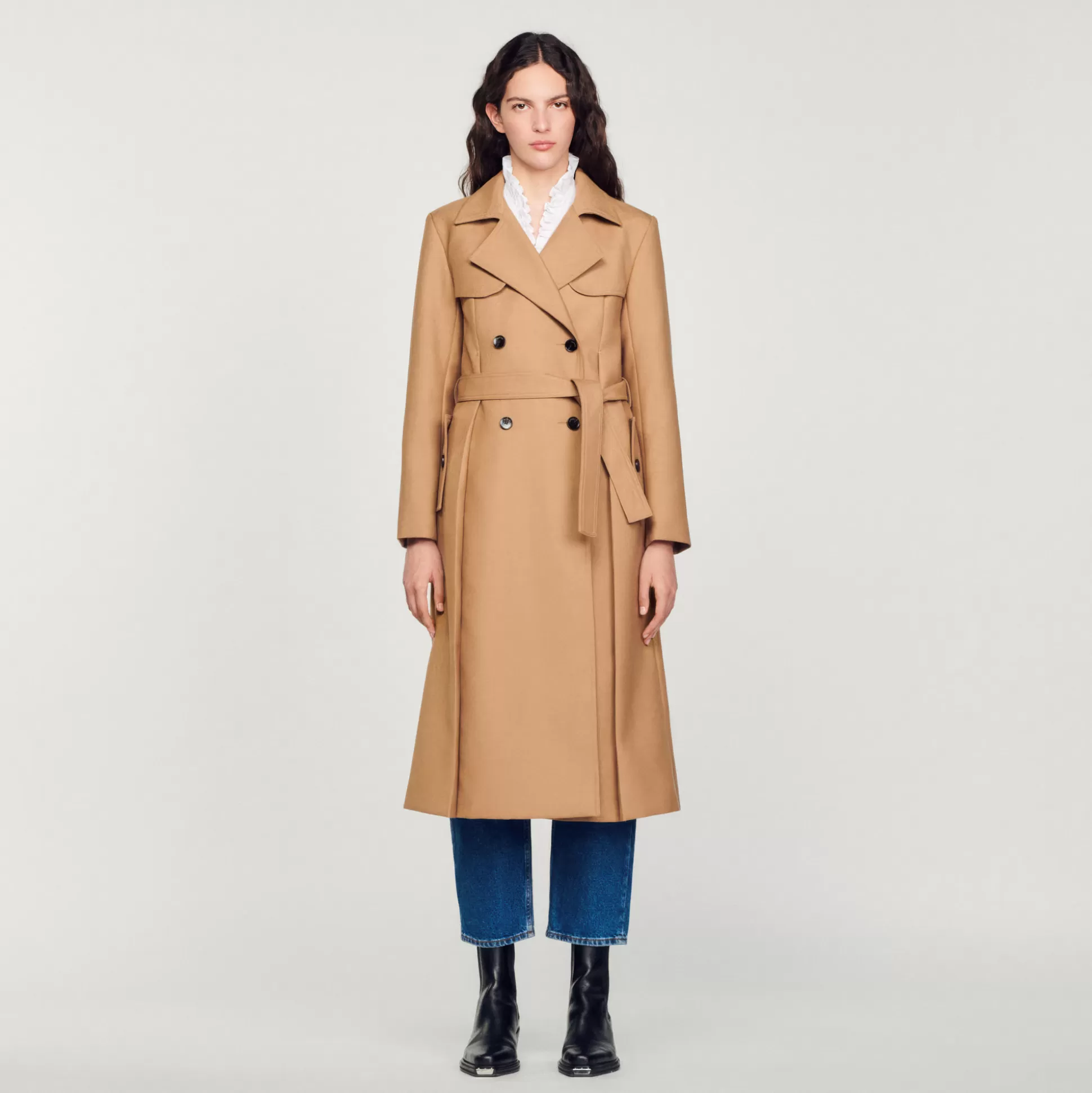 Hot Manteau Long Style Trench Femme Manteaux