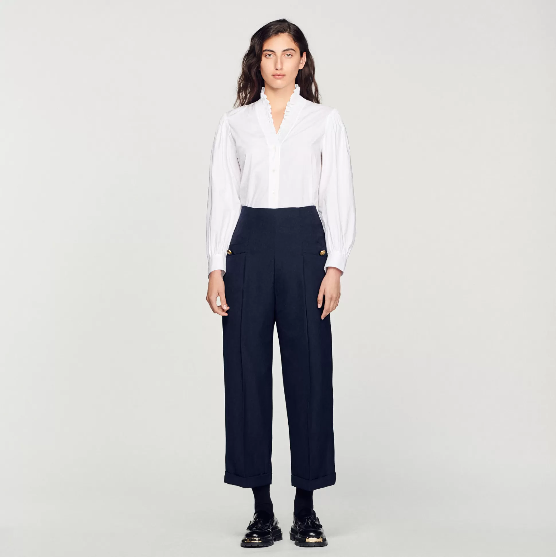 Sale Pantalon À Plis Femme Pantalons