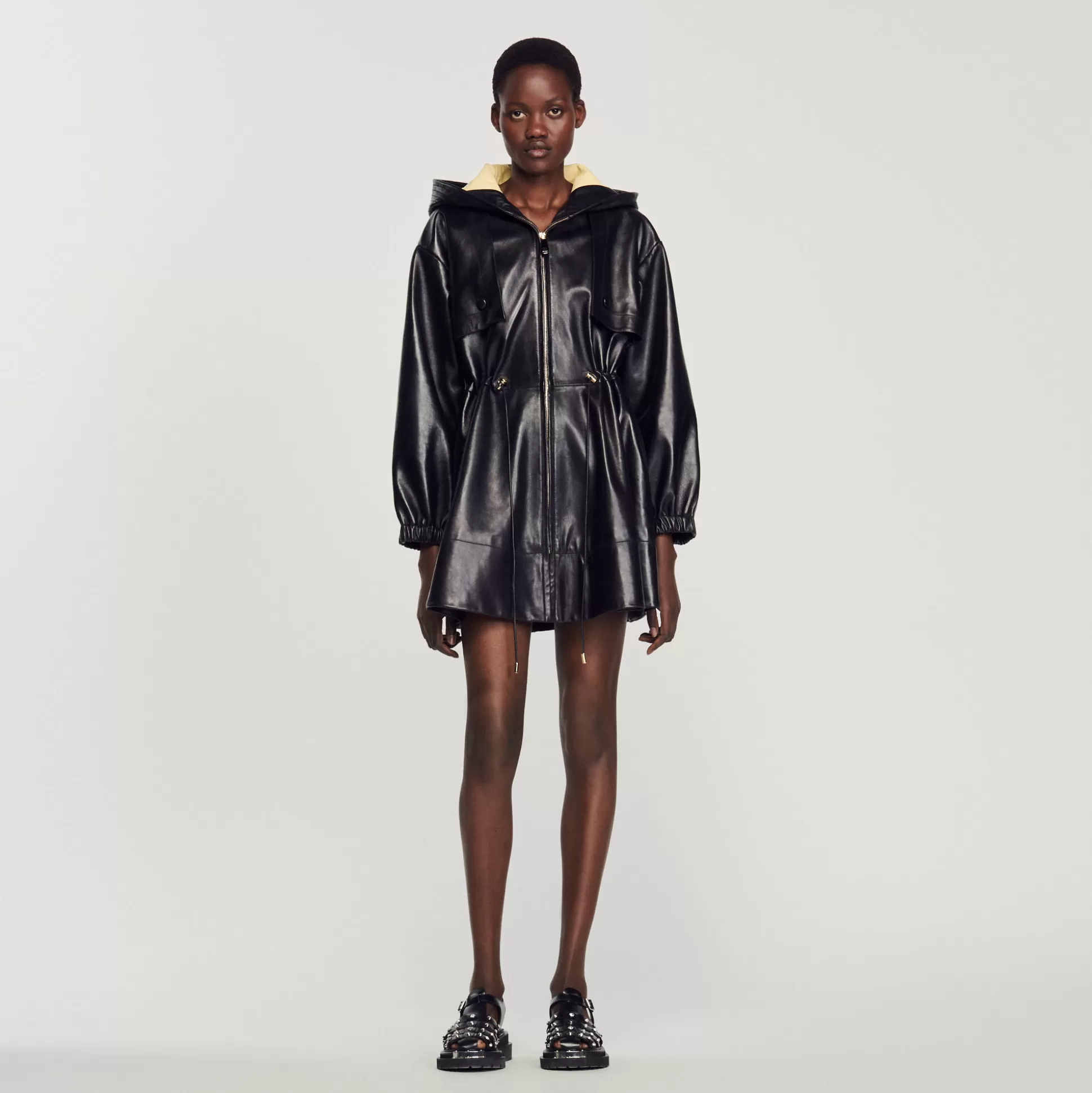 Flash Sale Parka Oversize En Cuir Femme Blousons & Vestes