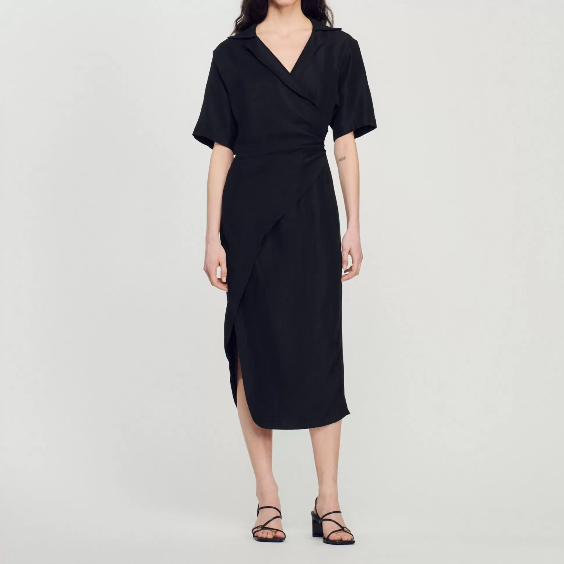 Store Robe Drapée Asymétrique Femme Robes