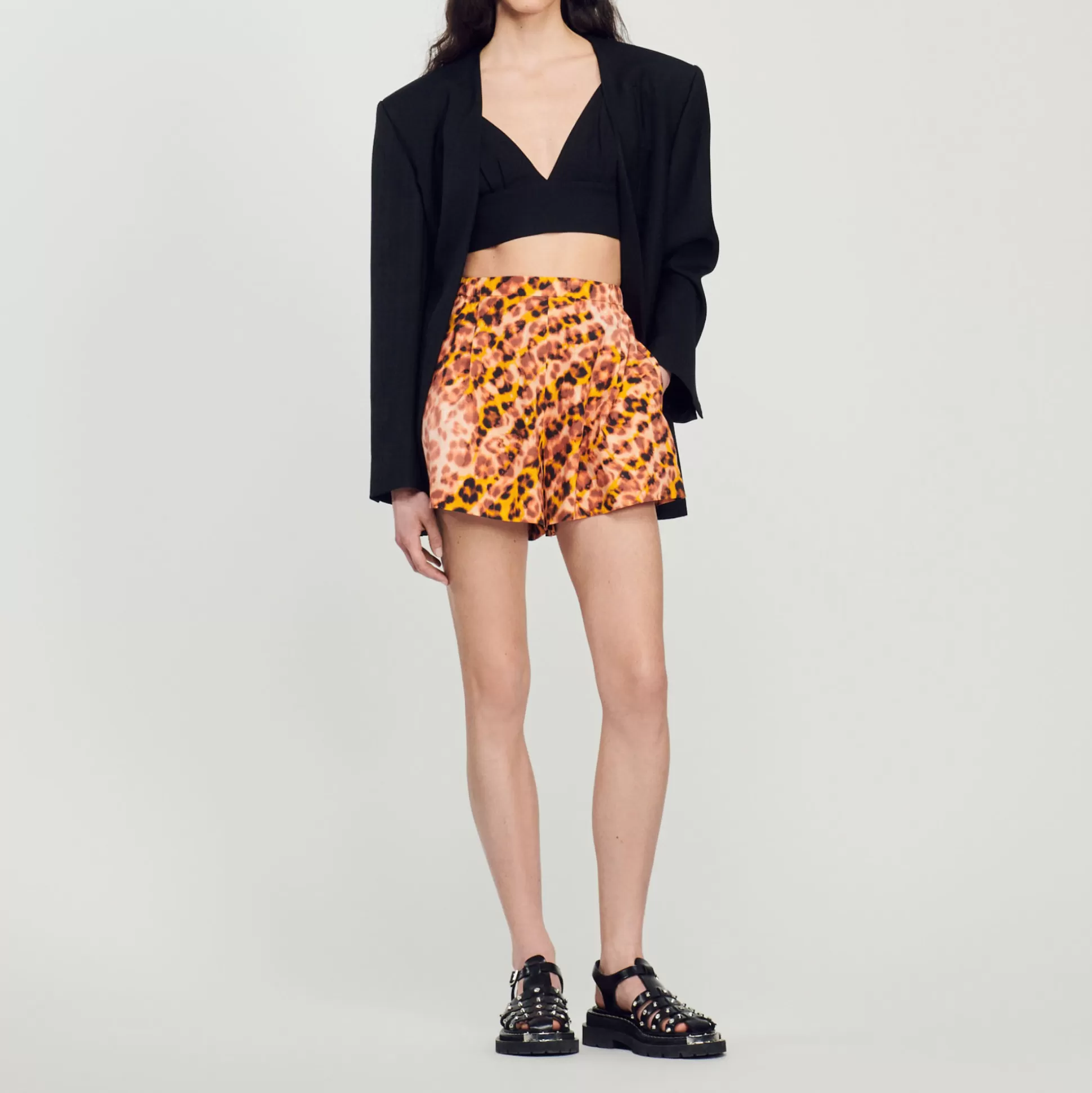 Cheap Short Imprimé Léopard Femme Jupes & Shorts