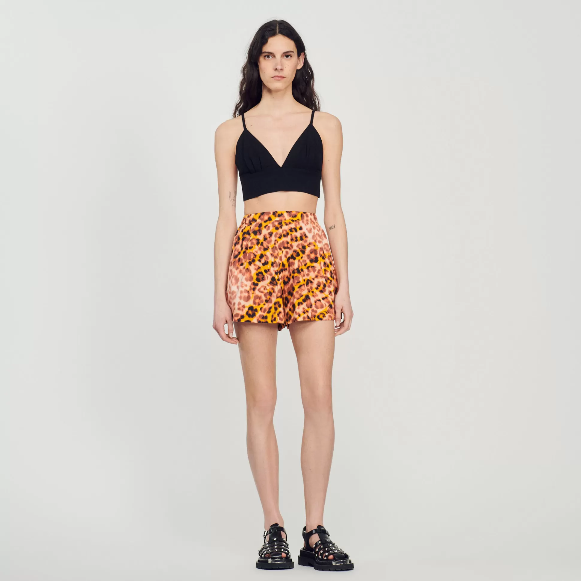 Cheap Short Imprimé Léopard Femme Jupes & Shorts