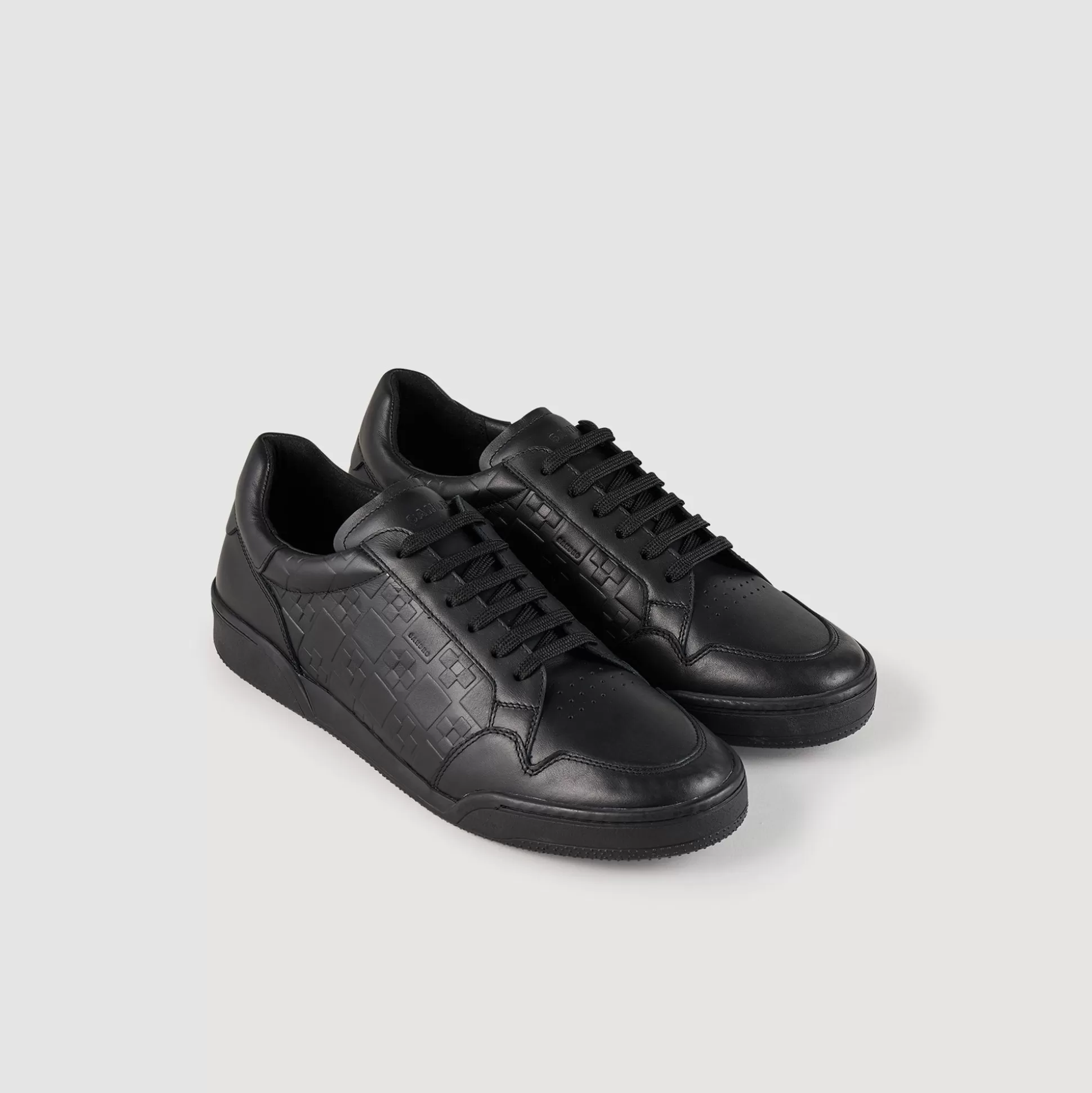 Outlet Sneakers En Cuir Embossé Square Cross Homme Sneakers