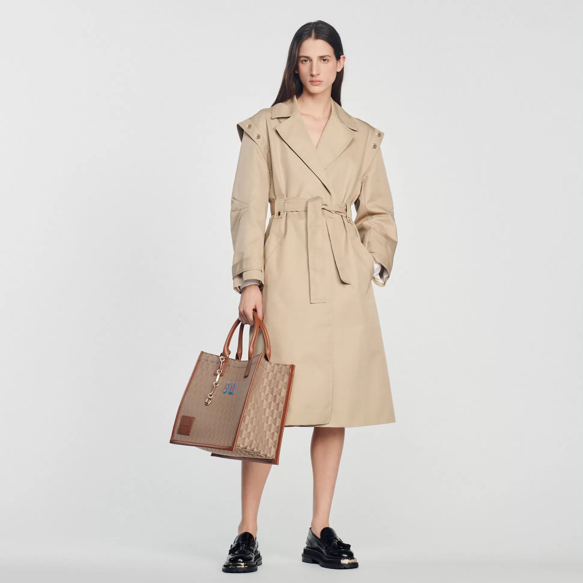 Sale Trench À Col Large Femme Manteaux