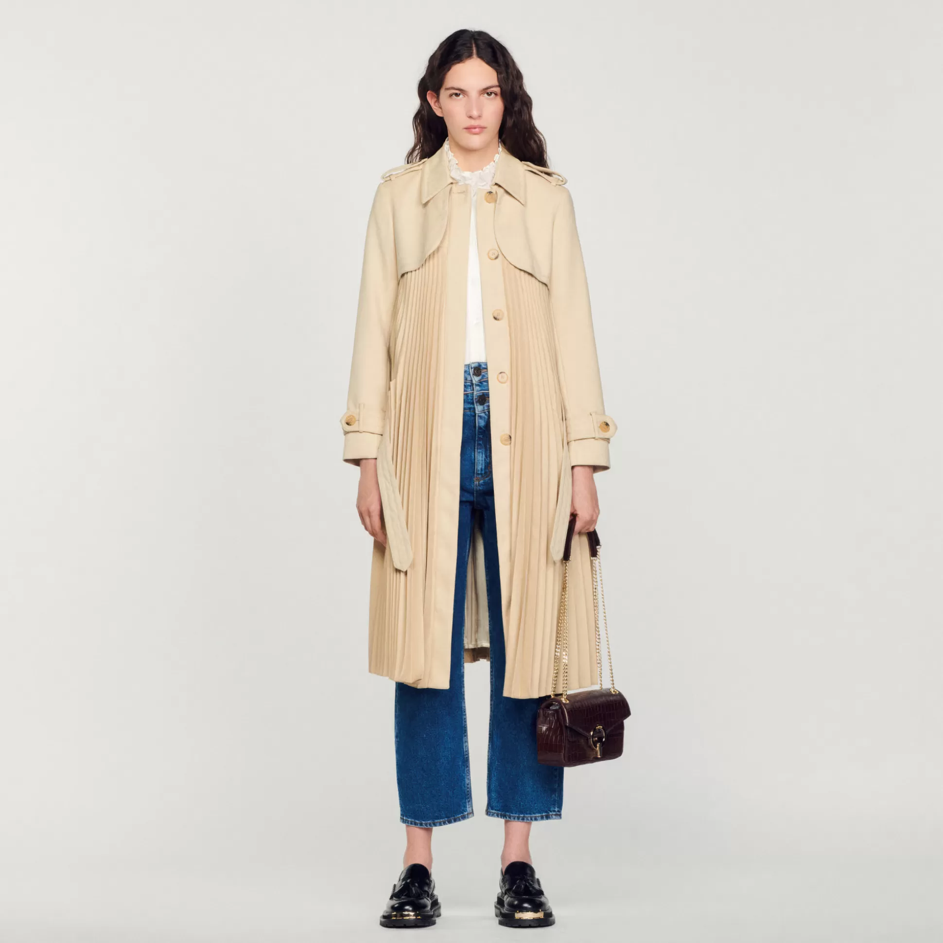 Flash Sale Trench Plissé À Ceinturer Femme Manteaux