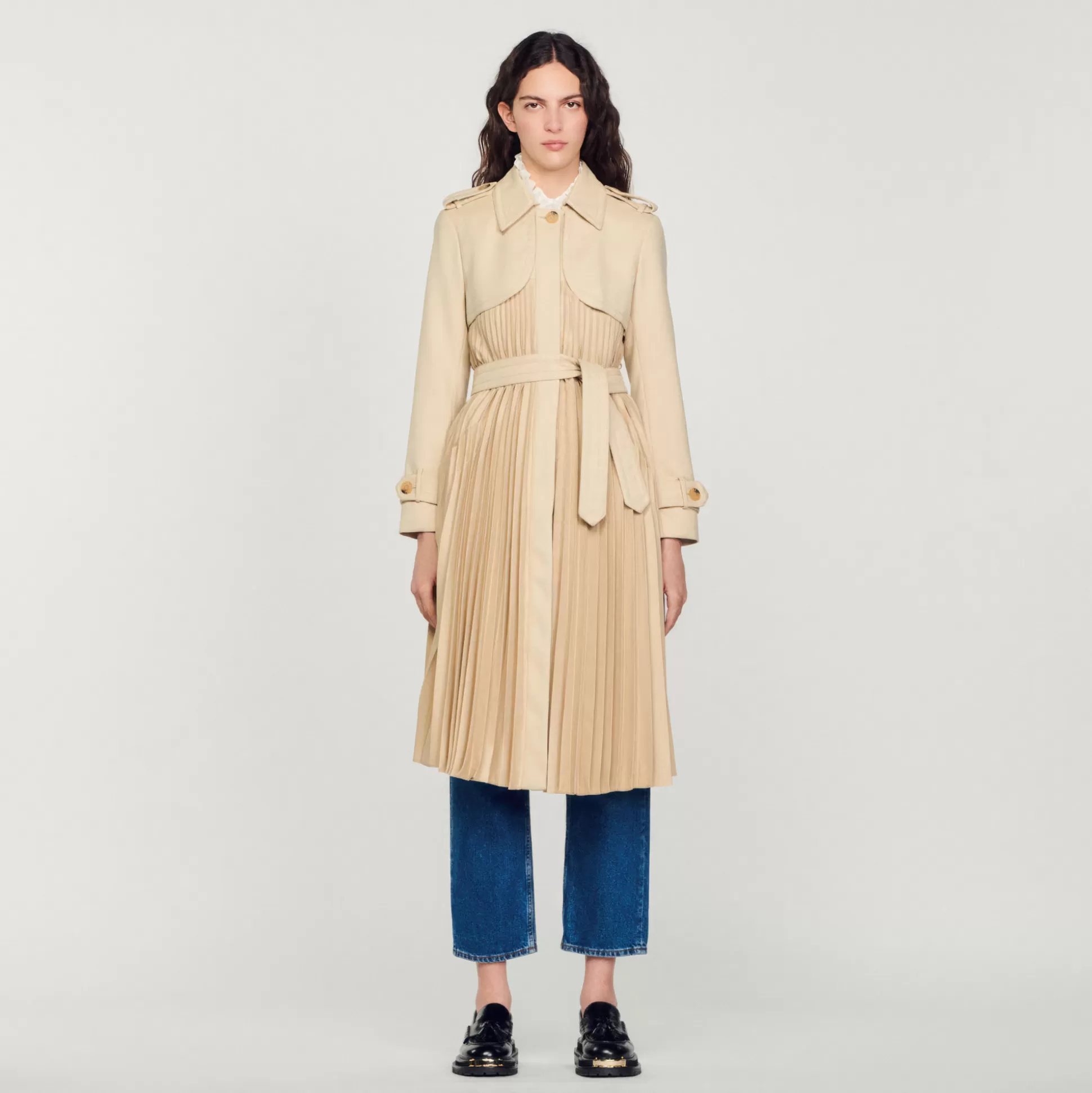 Flash Sale Trench Plissé À Ceinturer Femme Manteaux